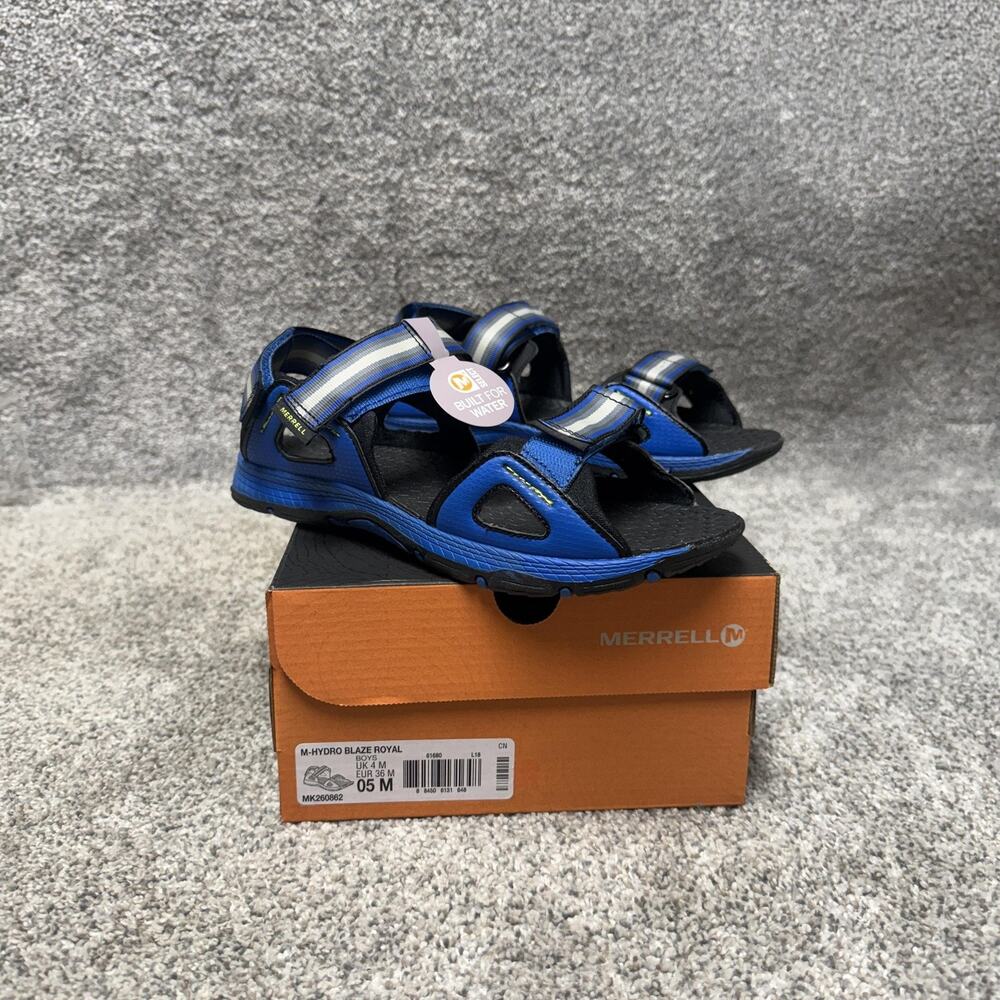 Merrell Sandals Boys Size 5 Blue M-Hydro Blaze Royal Slingback Water Sport